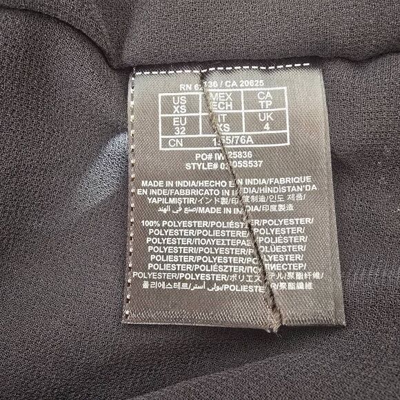 Guess Blk Sheer Gold Bead Trimmed Blouse, NWOT, XS, Possible Sample not produced - Picture 8 of 9